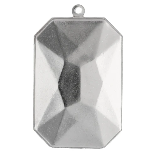 Castone da incollare PureCrystal 4627 mm. 27x18,5 rodio 1 anellino