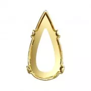 Castone Raindrop PureCrystal 4322 Teardrop 14x7 mm Dorato x1
