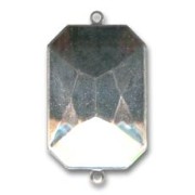 Castone da incollare 4627 mm. 27x18,5 rodio 2 anellini