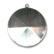 Castone da incollare PureCrystal 1201 tondo mm. 27 rodiato 1 anellino|raw }}