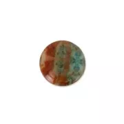 Cabochon in resina imitazione gemma 6 mm Jaspe Poppy x1