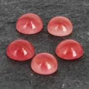 Cabochon in resina imitazione gemma 6 mm Cornalina x1