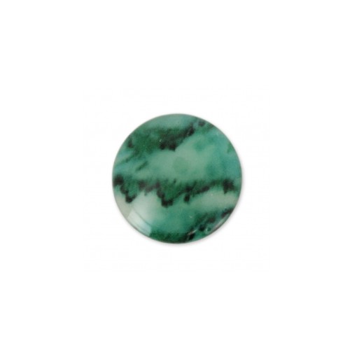Cabochon in resina imitazione gemma 6 mm Green Jade x1