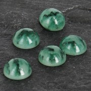 Cabochon in resina imitazione gemma 6 mm Green Jade x1