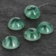 Cabochon in resina imitazione gemma 6 mm Green Jade x1