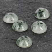 Cabochon in resina imitazione gemma 6 mm Black Rutile x1
