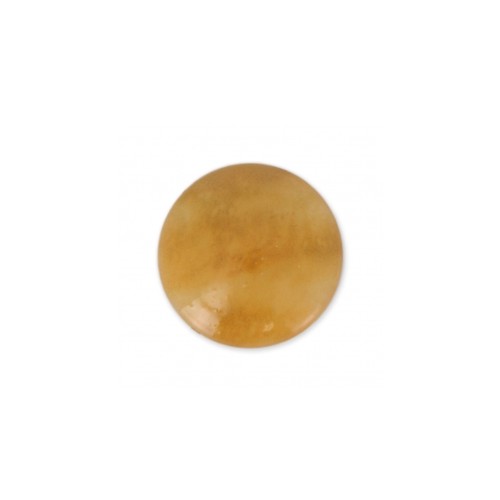 Cabochon in resina imitazione gemma 6 mm Calcite Gialla x1