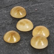 Cabochon in resina imitazione gemma 6 mm Calcite Gialla x1