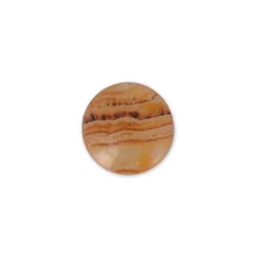 Cabochon in resina imitazione gemma 6 mm Quarzo Rutile x1