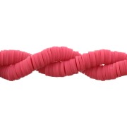 Perline Heishi in pasta polimerica 6x1 mm Fuchsia  x39 cm