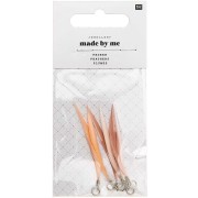 Assortimento di 6 piume 5 cm per decorazione e hobbistica - Rosa cipria|raw }}