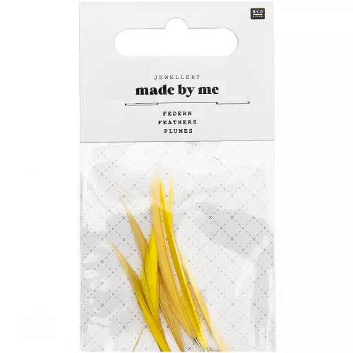 Assortimento di piume 5cm per la decorazione & l'hobbistica Giallo