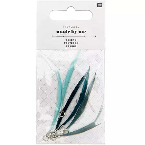 Assortimento di piume 5cm per la decorazione & l'hobbistica Turchese