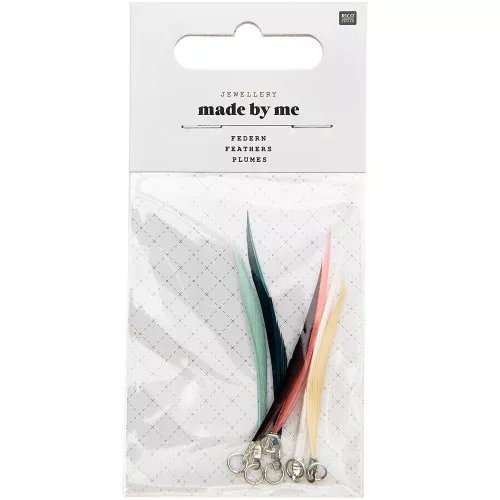 Assortimento di piume 5cm per la decorazione & l'hobbistica Multicolore