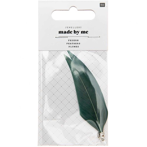 Assortimento di piume 7cm per la decorazione & l'hobbistica Verde menta