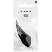Assortimento di 2 piume 7cm per la creazione di bijoux - Nero