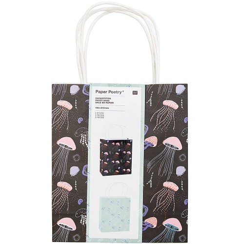 Borsa di cartone papier Paper Poetry 18x21 cm Meduse x 2