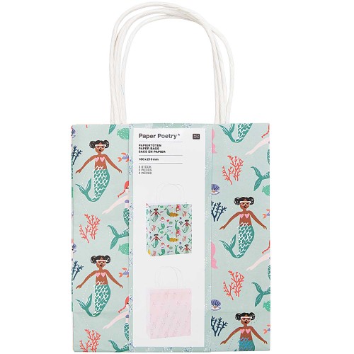 Borsa di cartone papier Paper Poetry 18x21 cm Sirene x 2