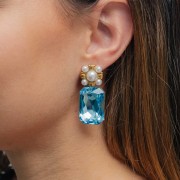 Cabochon PureCrystal 4627 mm. 27x18,5 Aquamarine