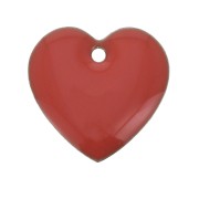 Ciondolo in metallo e resina epossidica 15 mm Corallo x4