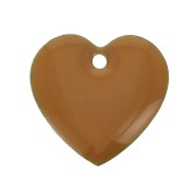 Ciondolo in metallo e resina epossidica 15 mm Senape x4