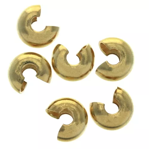Coprischiaccini 5 mm Dorato con oro fino x50