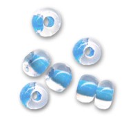 Perla Preciosa 5/0 4,5 mm - Crystal Blue Lined x 20 g