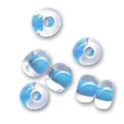 Perla Preciosa 5/0 4,5 mm - Crystal Blue Lined x 20 g