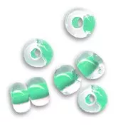 Perla Preciosa 5/0 4,5 mm - Crystal Green Lined x 20 g