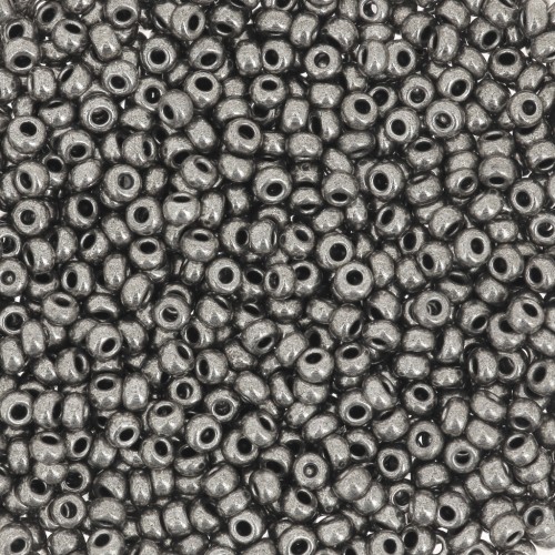 Perle di semi Preciosa 11/0 2 mm - Terra Metallic - Nichel scuro x20g