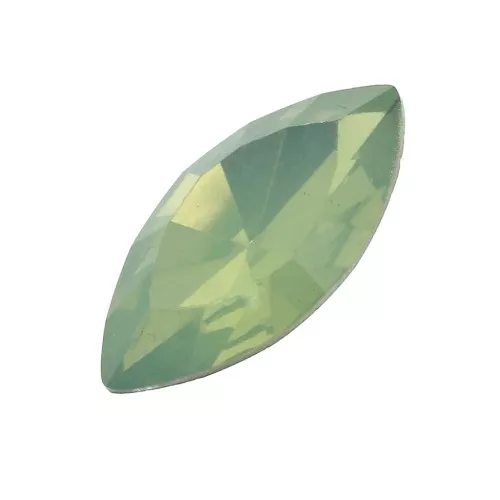 Cabochon sfaccettati forma navetta in resina 18x9 mm Green x5