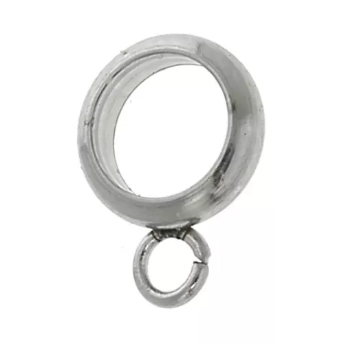 Passante con anellino per ciondoli 7x2 mm acciaio inox x4