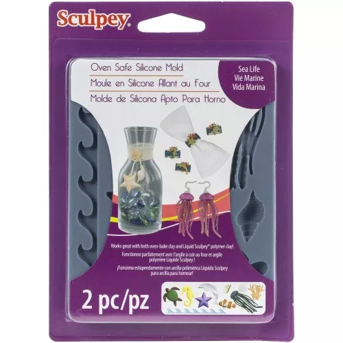 Stampo in silicone Sculpey - Vita marina x1