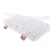 Scomparti per perline, rocailles e piccoli elementi 27x12x4.5 cm 28 scatoline