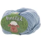 Lana Minerva n°769 - 100% Merinos - Azzurro x50g