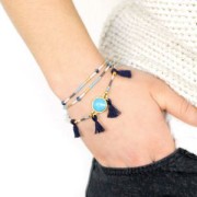 Miyuki Delica 11/0 DB0111 - Transparent Blue Gray Rainbow Gold Luster