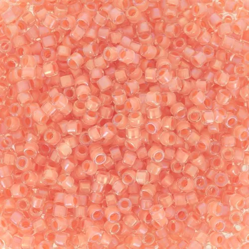 Miyuki Delica 11/0 DB0068 - Peach Lined Crystal Luster
