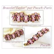 Perle in vetro Télos® par Puca® 4x12 mm Full Dorado x10g