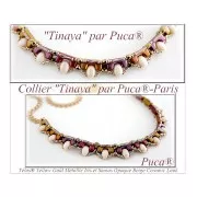 Perle in vetro Télos® par Puca® 4x12 mm Full Dorado x10g