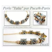 Perle in vetro Télos® par Puca® 4x12 mm Full Dorado x10g