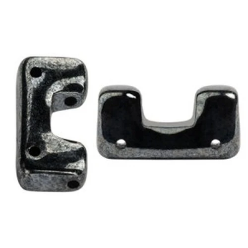 Perle in vetro Télos® par Puca® 4x12 mm Jet Hematite x10g