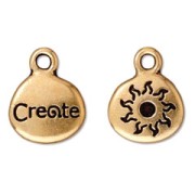 Ciondolo create mm. 16 dorato antico x1|raw }}