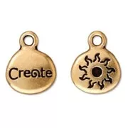 Ciondolo create mm. 16 dorato antico x1