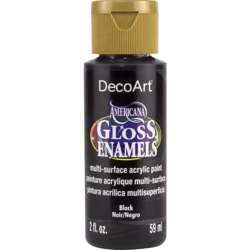 Pittura acrilica DecoArt Americana Gloss - Nero x59ml