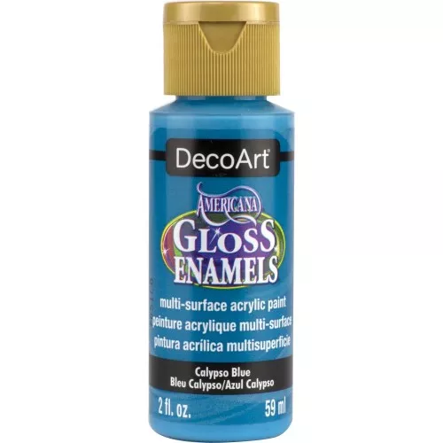 Pittura acrilica DecoArt Americana Gloss - Bleu Calypso x59ml