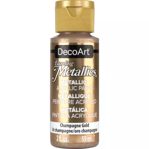 Pittura acrilica metallica DecoArt Dazzling Metallics - Oro Champagne x59 ml
