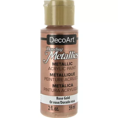 Pittura acrilica metallica DecoArt Dazzling Metallics - Rose Gold x59 ml