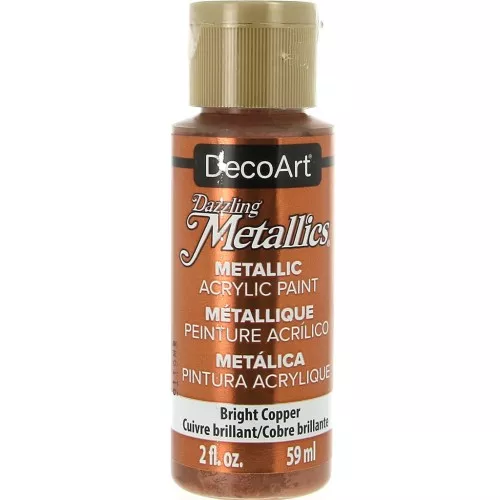 Pittura acrilica metallica DecoArt Dazzling Metallics - Bright Copper x59 ml