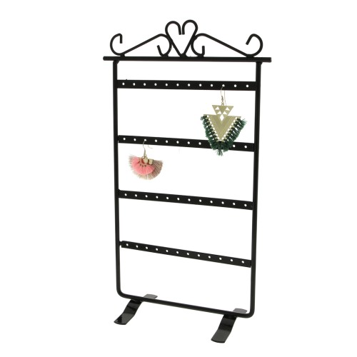 Portagioie / espositore per orecchini 16x30.5 cm in metallo - Nero x1