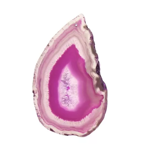 Pendente fetta Agate tinta 40-80 mm - Fuchsia x1